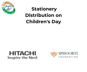 Stationery Distribution on Children's Day
